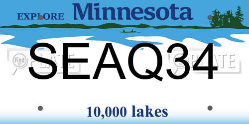 SEAQ34 Minnesota License Plate
