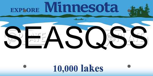 SEASQSS Minnesota License Plate