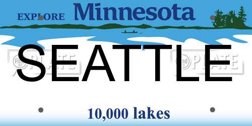 SEATTLE Minnesota License Plate