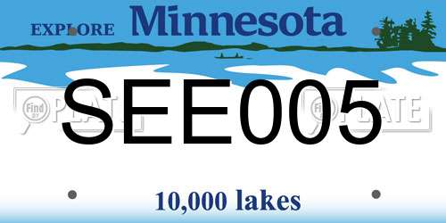 SEE005 Minnesota License Plate