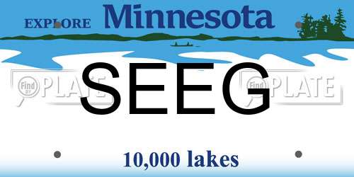 SEEG Minnesota License Plate