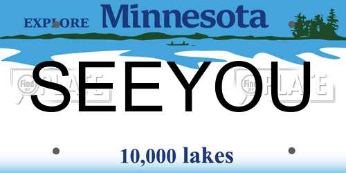 SEEYOU Minnesota License Plate