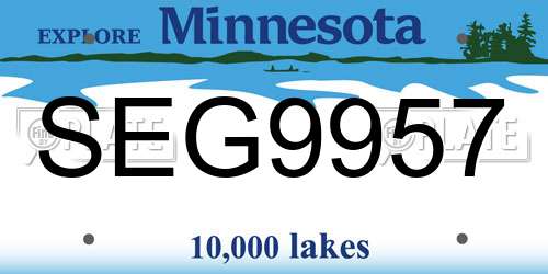 SEG9957 Minnesota License Plate