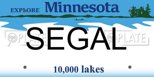 SEGAL Minnesota License Plate