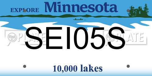 SEI05S Minnesota License Plate