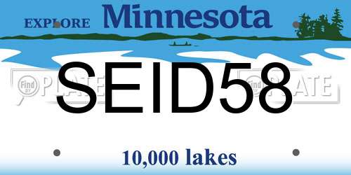 SEID58 Minnesota License Plate