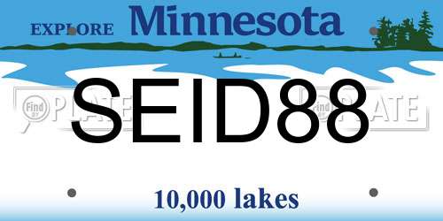 SEID88 Minnesota License Plate