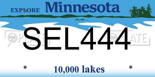 SEL444 Minnesota License Plate