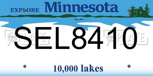 SEL8410 Minnesota License Plate