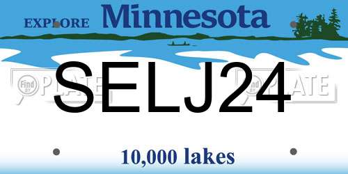 SELJ24 Minnesota License Plate