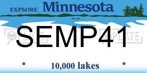 SEMP41 Minnesota License Plate