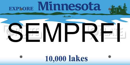 SEMPRFI Minnesota License Plate
