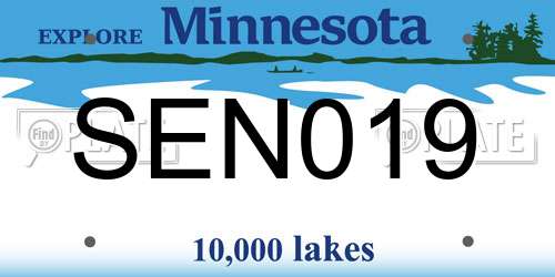 SEN019 Minnesota License Plate
