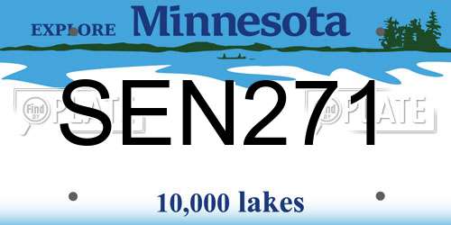 SEN271 Minnesota License Plate