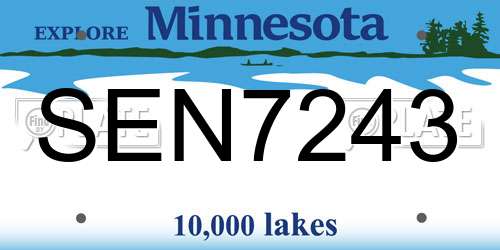 SEN7243 Minnesota License Plate
