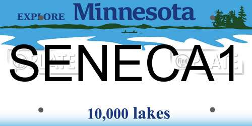 SENECA1 Minnesota License Plate