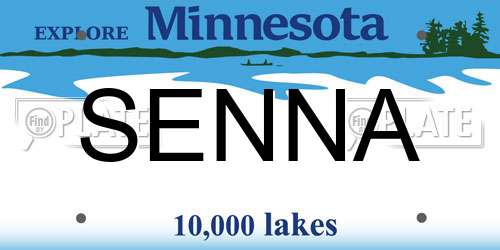 SENNA Minnesota License Plate