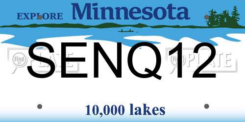 SENQ12 Minnesota License Plate
