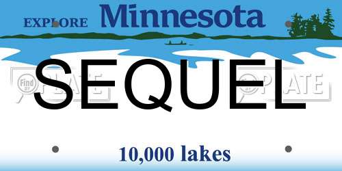 SEQUEL Minnesota License Plate