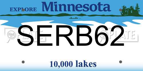 SERB62 Minnesota License Plate