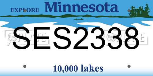 SES2338 Minnesota License Plate