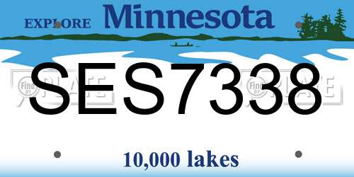 SES7338 Minnesota License Plate