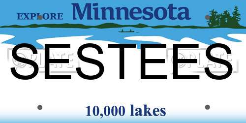 SESTEES Minnesota License Plate