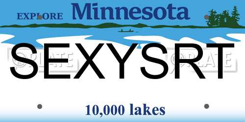 SEXYSRT Minnesota License Plate