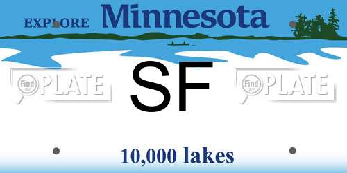 SF Minnesota License Plate