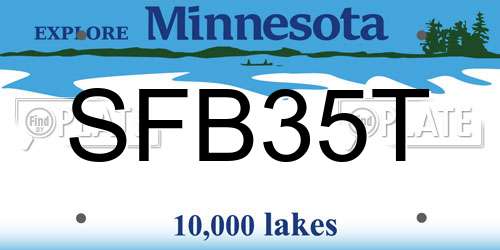 SFB35T Minnesota License Plate