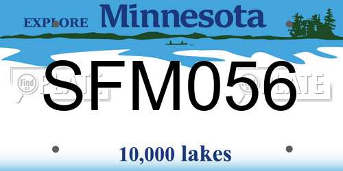 SFM056 Minnesota License Plate
