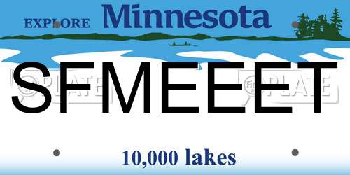 SFMEEET Minnesota License Plate