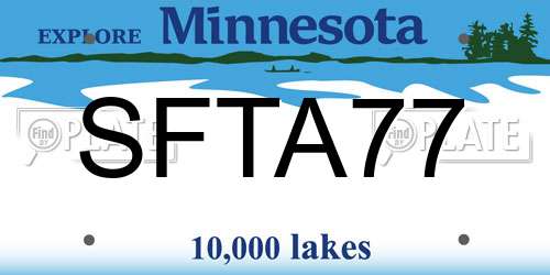 SFTA77 Minnesota License Plate