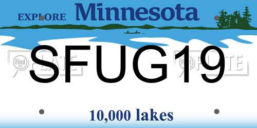 SFUG19 Minnesota License Plate