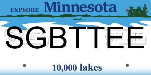 SGBTTEE Minnesota License Plate