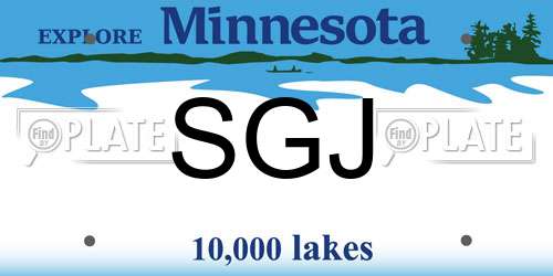 SGJ Minnesota License Plate