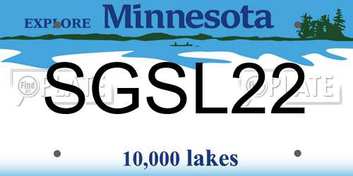 SGSL22 Minnesota License Plate