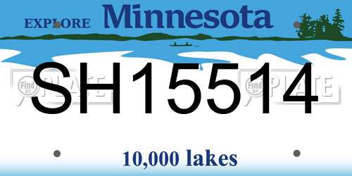 SH15514 Minnesota License Plate