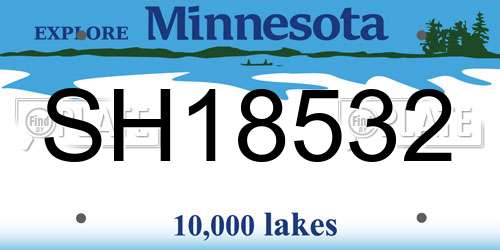 SH18532 Minnesota License Plate