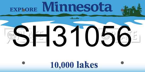 SH31056 Minnesota License Plate