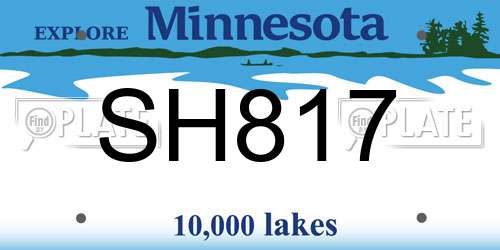 SH817 Minnesota License Plate