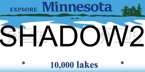 SHADOW2 Minnesota License Plate