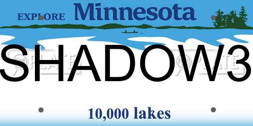 SHADOW3 Minnesota License Plate