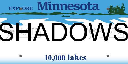 SHADOWS Minnesota License Plate