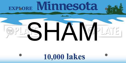 SHAM Minnesota License Plate