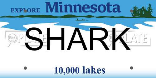 SHARK Minnesota License Plate
