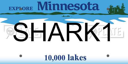 SHARK1 Minnesota License Plate