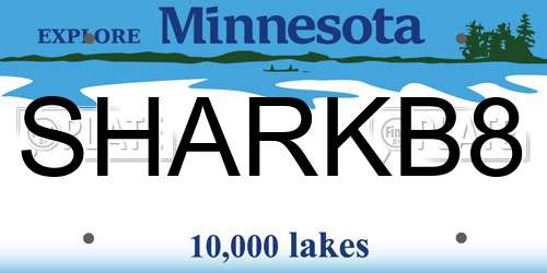 SHARKB8 Minnesota License Plate