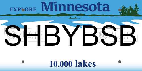 SHBYBSB Minnesota License Plate