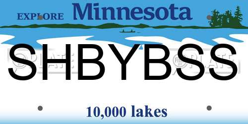 SHBYBSS Minnesota License Plate